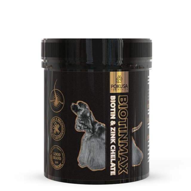 Pokusa BiotinMax tilskudd for regenerering av pels 