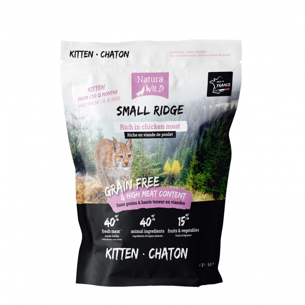 Natura Wild Small Ridge Kitten. 2kg kattemat